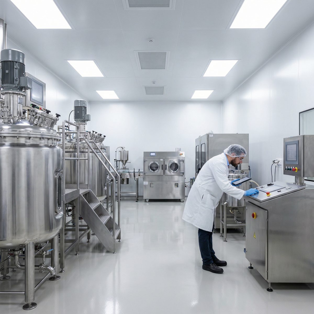Modern pharmaceutical manufacturing facility